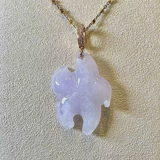 18K真鑽紫羅蘭海星吊墜 DB3