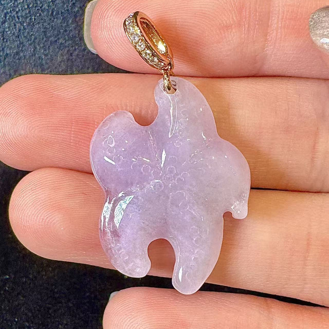 18K真鑽紫羅蘭海星吊墜 DB3