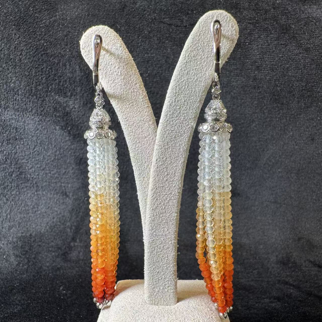 18K真鑽火蛋白石流蘇耳環 DB3