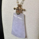 18K真鑽紫羅蘭平安無事牌吊墜 DB3