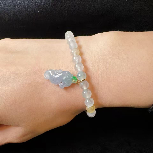 冰種春彩海馬小滴溜隨意扣18K金 DB5