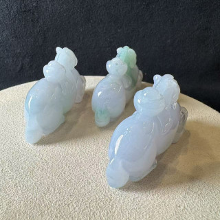 翡翠馬上有錢小擺件 DB4