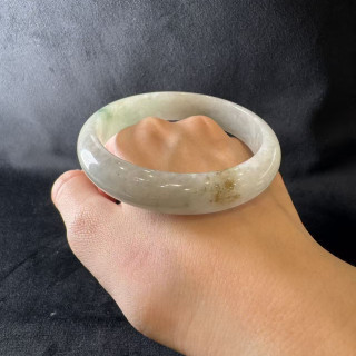 冰糯種飄花平安鐲 DB4