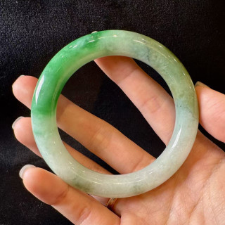 三彩圓骨翡翠手鐲 DB4