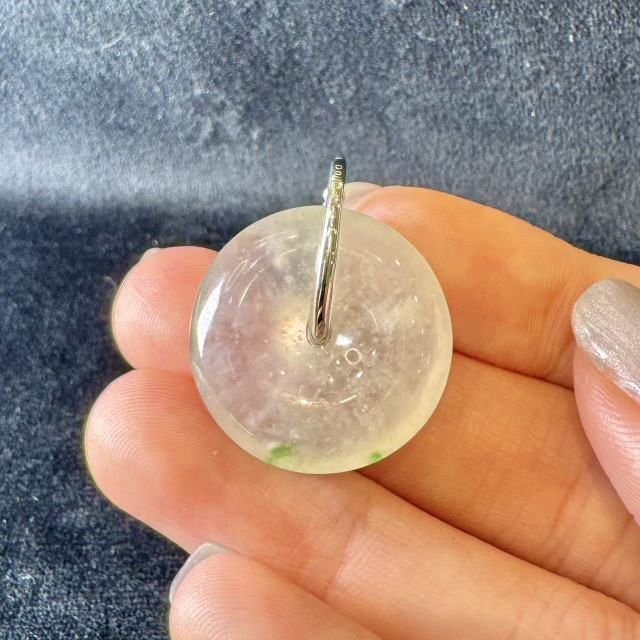 冰種平安扣吊墜18K金真鑽 DB4