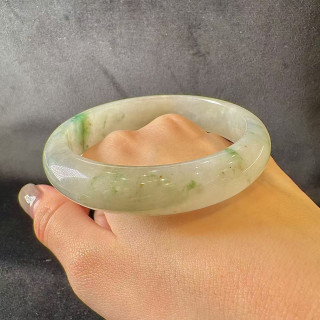 冰糯種飄蘭花平安鐲 DB4