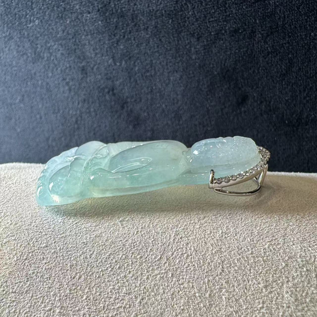 冰種觀音吊墜18K金真鑽 DB4