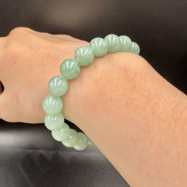 淺綠翡翠圓珠手串DB5