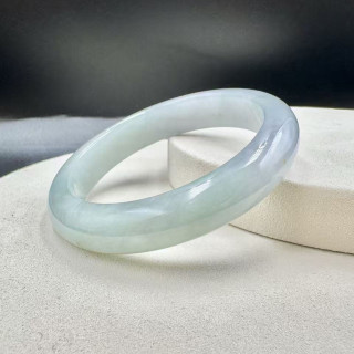 冰糯種淡春彩平安鐲DB5