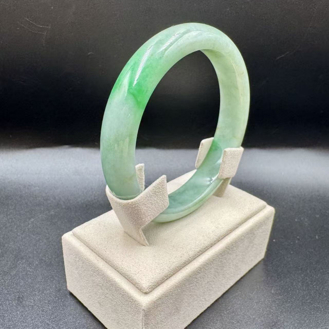 豆糯種翠綠平安鐲DB5