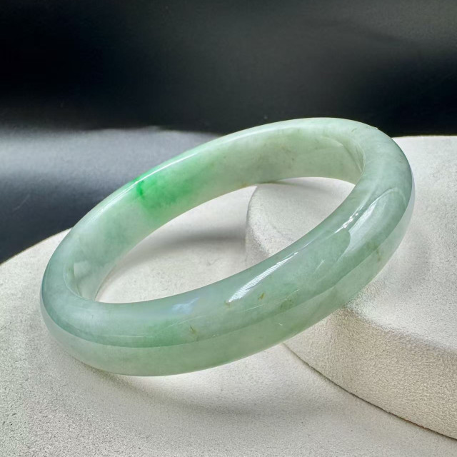 豆糯種翠綠平安鐲DB5