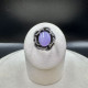 18K金真鑽紫羅蘭蛋面戒指DB5