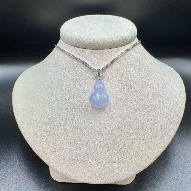 冰種紫翡葫蘆吊墜DB5