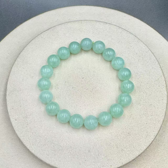 淺綠翡翠圓珠手串DB5
