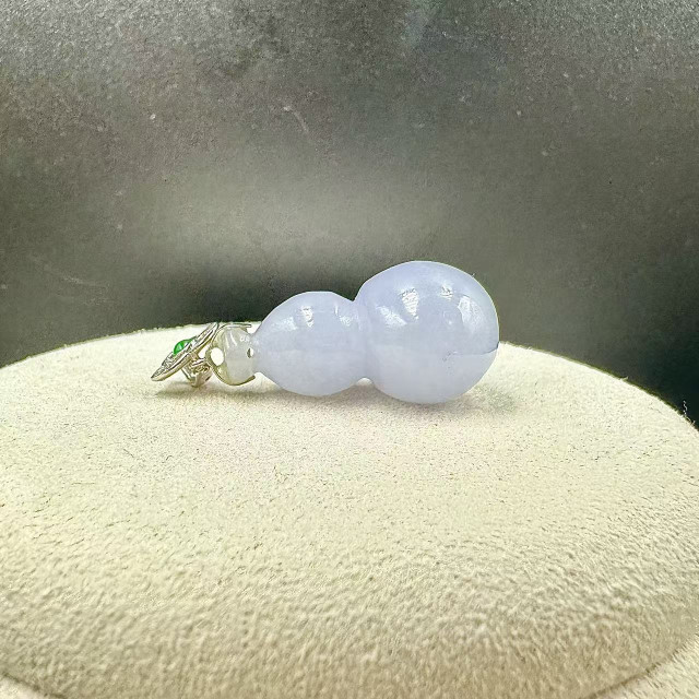 冰種紫翡葫蘆吊墜DB5