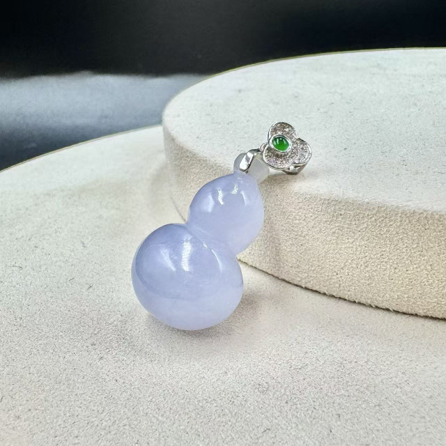 冰種紫翡葫蘆吊墜DB5