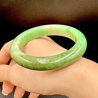 豆糯種滿綠平安鐲 DB5