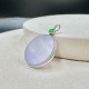 冰種紫翡圓形無事牌吊墜DB5