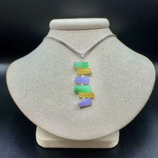 隨心所欲18K金真鑽幾何翡翠墜飾DB5