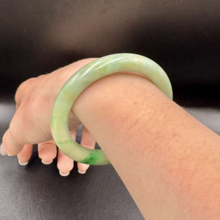 豆糯種三彩圓骨手鐲 DB5