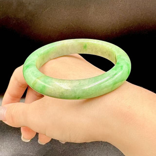 豆糯種滿綠平安鐲 DB5