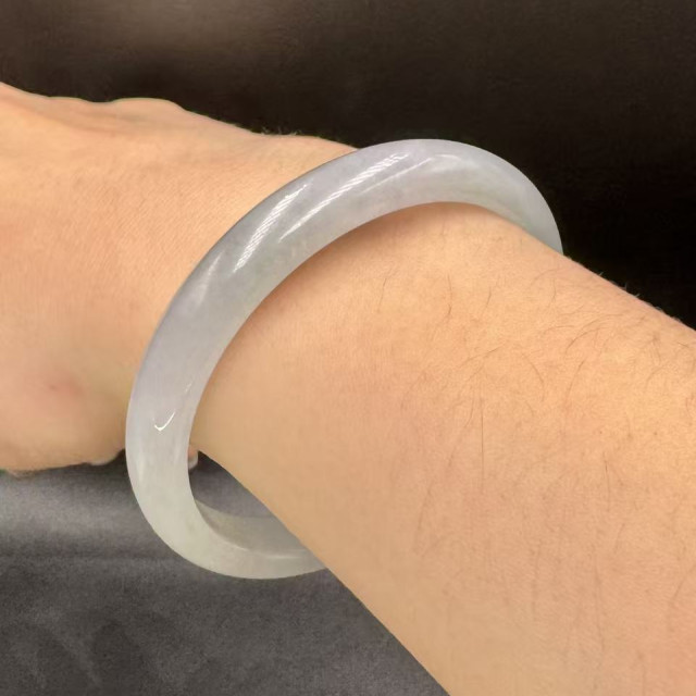 冰糯種白翡平安鐲DB5