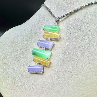 隨心所欲18K金真鑽幾何翡翠墜飾DB5