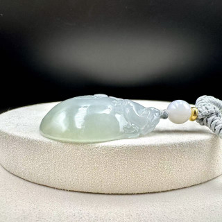 冰糯種貔貅金錢吊墜DB7