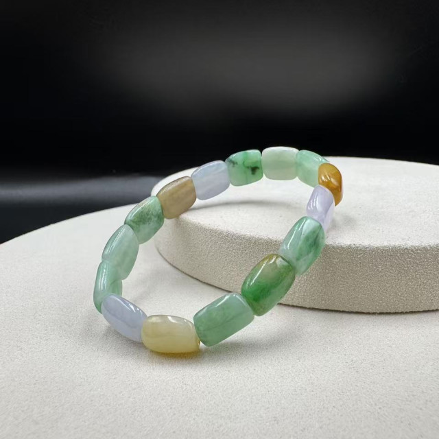 三彩扁珠手串 DB7