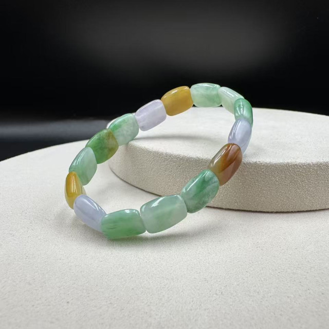 三彩扁珠手串 DB7