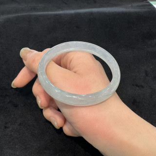 冰玻種白翡平安鐲FUB2