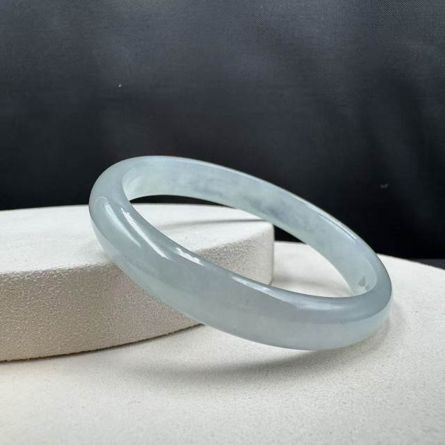 冰玻種白翡平安鐲FUB2