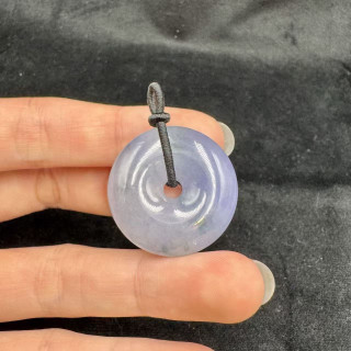 紫羅蘭飄花翡翠平安扣墜飾 FUB1