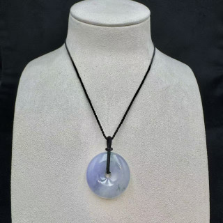 紫羅蘭飄花翡翠平安扣墜飾 FUB1