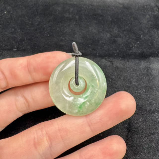 飄綠花翡翠平安扣墜飾 FUB1