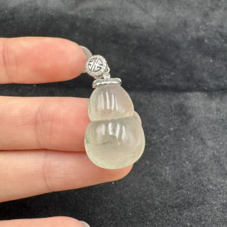18K金冰玻種葫蘆吊墜FUB1