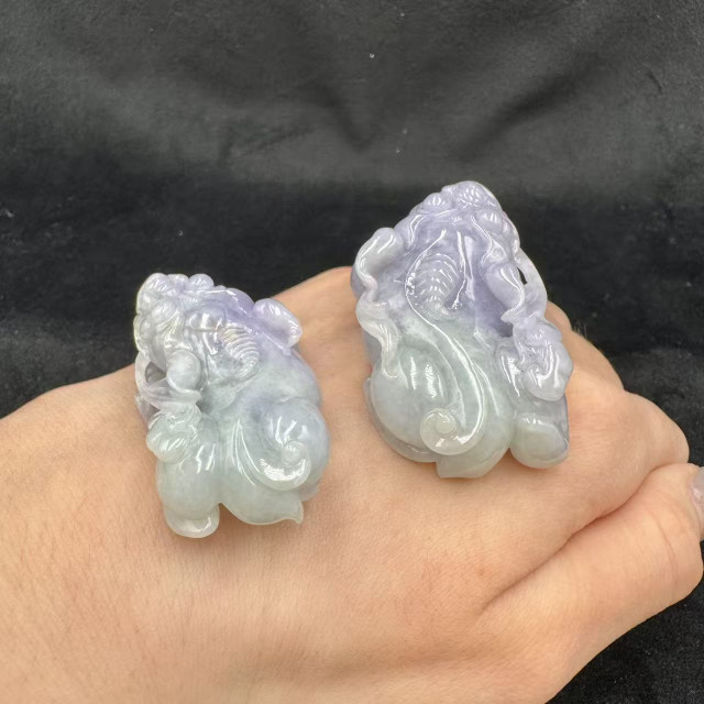 糯種春彩貔貅擺件FUB1