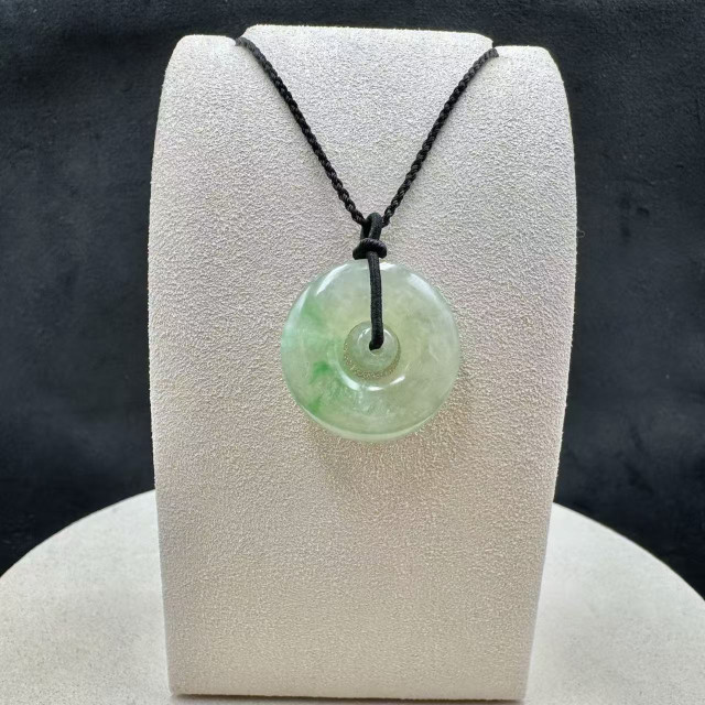 飄綠花翡翠平安扣墜飾 FUB1