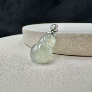 18K金冰玻種葫蘆吊墜FUB1