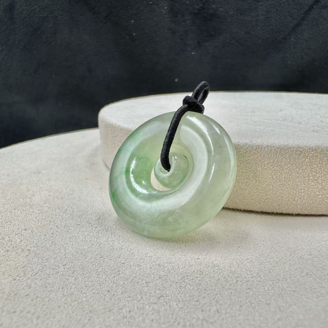 飄綠花翡翠平安扣墜飾 FUB1