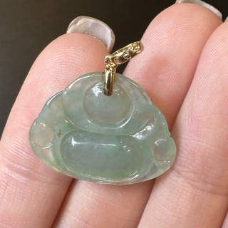 18K真鑽翡翠彌勒佛墜飾(二擇一) DB