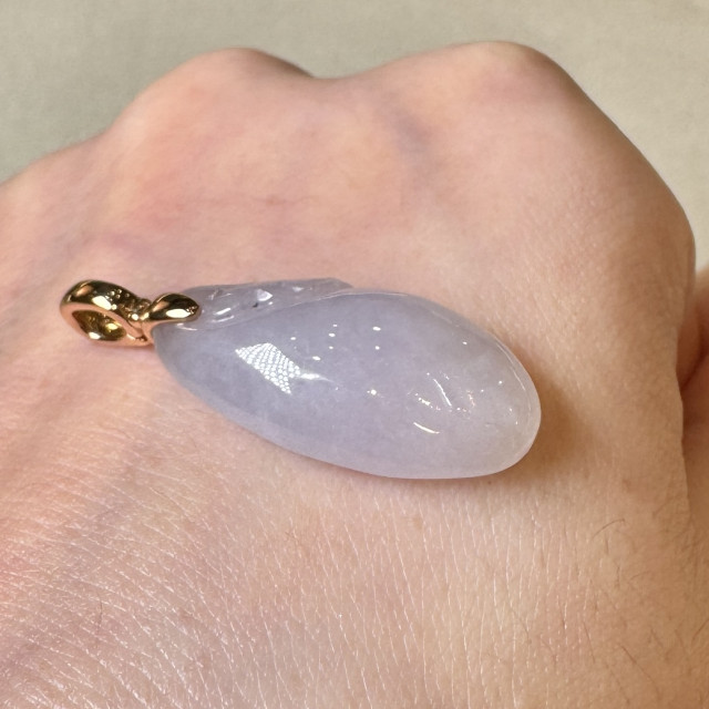 18K金紫羅蘭翡翠福瓜吊墜 DB