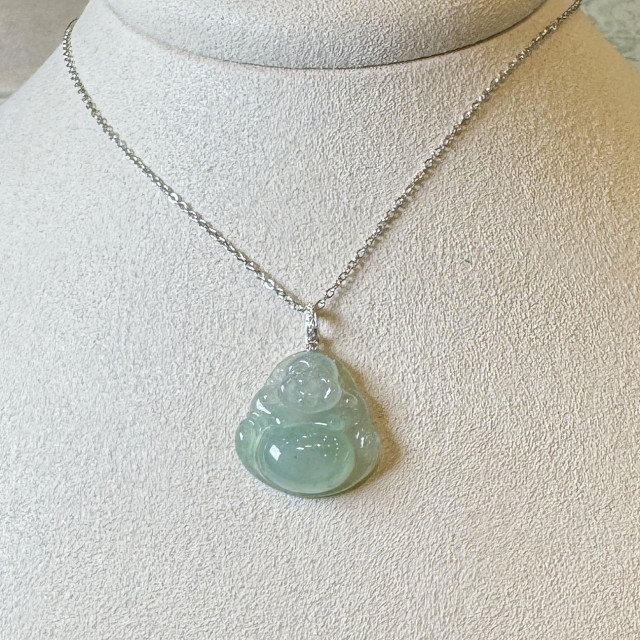 18K真鑽翡翠彌勒佛墜飾(二擇一) DB