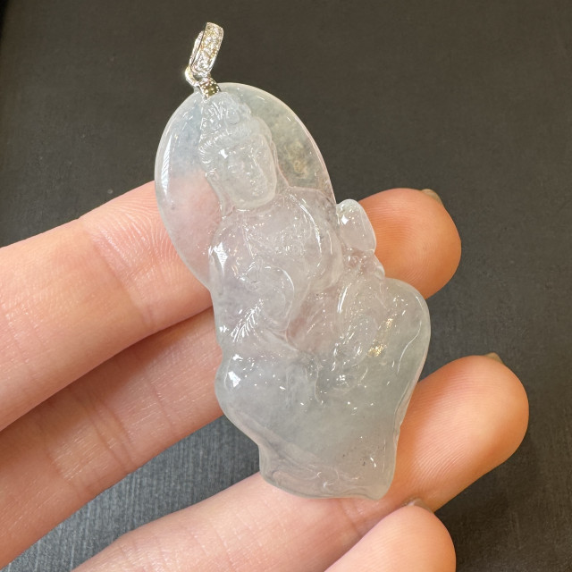 18K金真鑽冰玻璃觀音 DB