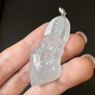 18K金真鑽冰玻璃觀音 DB