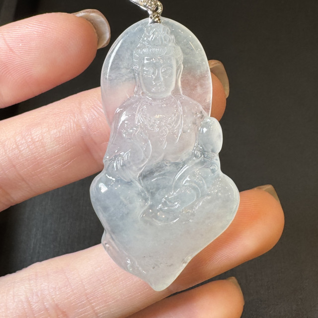 18K金真鑽冰玻璃觀音 DB