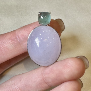 18K金紫羅蘭蛋面吊墜 DB