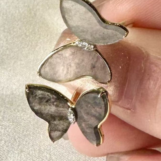 18K烏雞種蝴蝶戒指 DB2