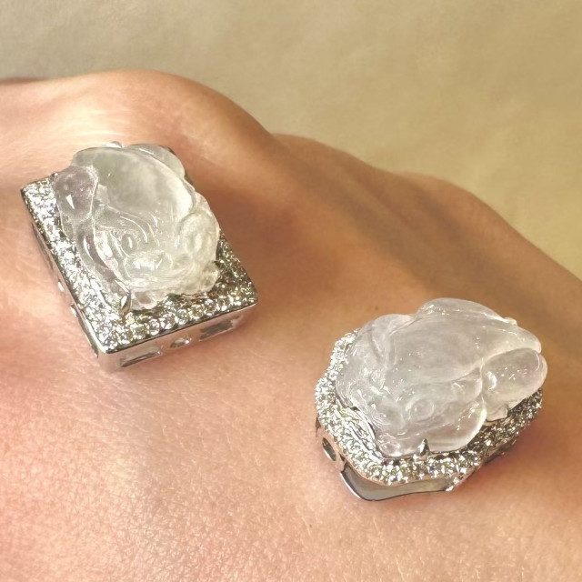 18K真鑽玻璃種貔貅墜飾(兩用) DB2