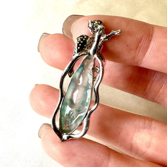  18K真鑽玻璃種福豆墜飾 DB2